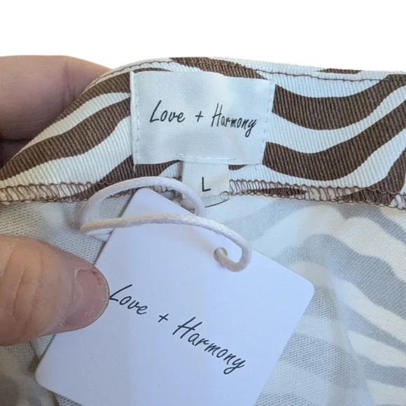 🤎 Love + Harmony Zebra Print Crop Tank - Size Large - Picture 6 of 7